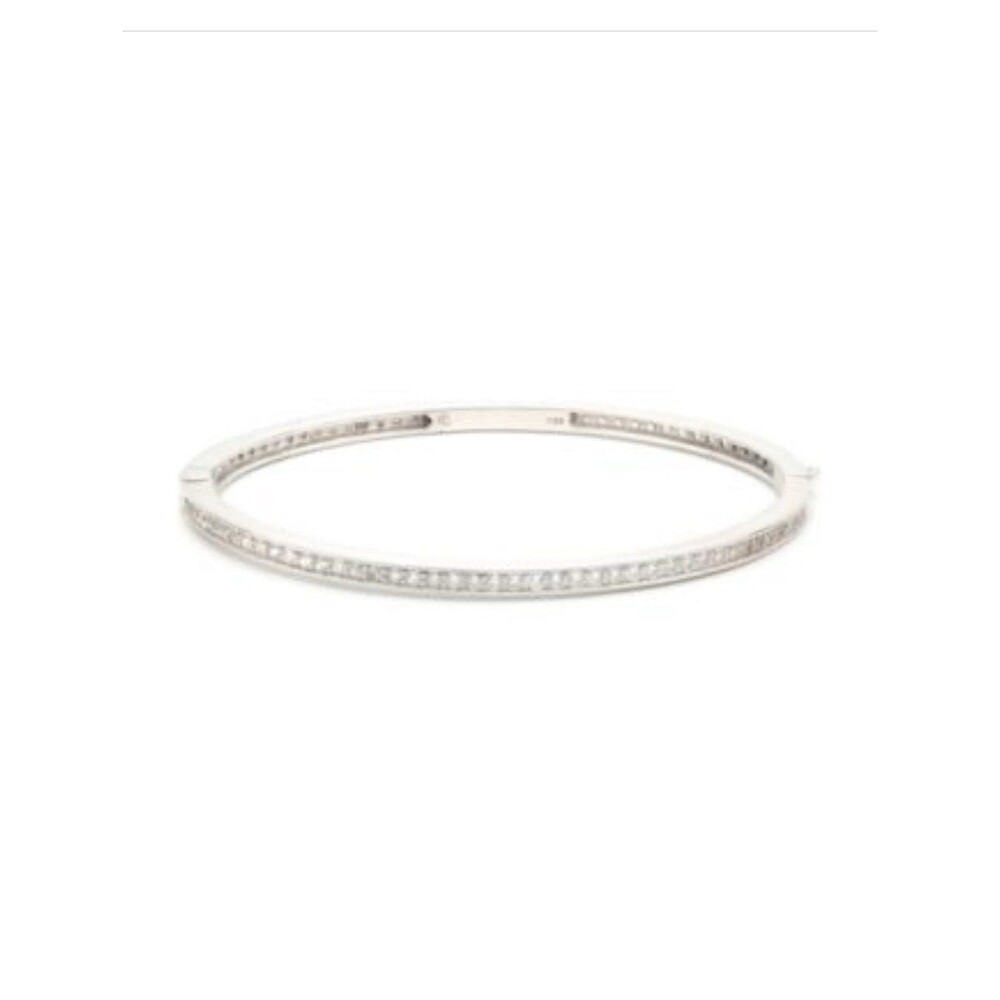 Lauren Ralph Sterling Silver Cubic Zirconia Bangle Bracelet